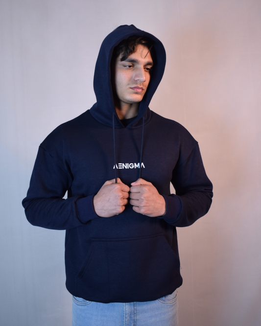 Aenigma navy blue hoodie