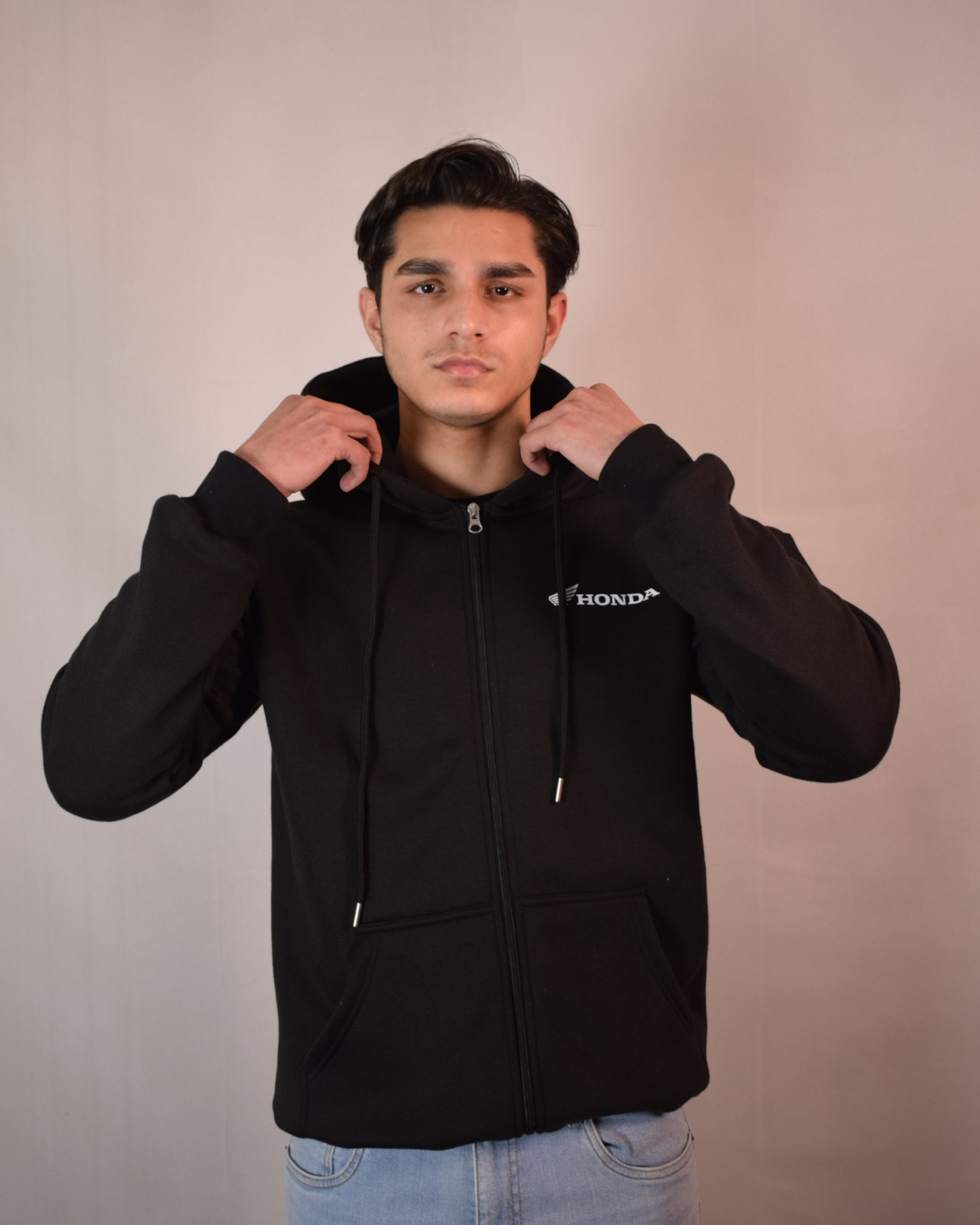 Aenigma Honda Black Zip-Up Hoodie