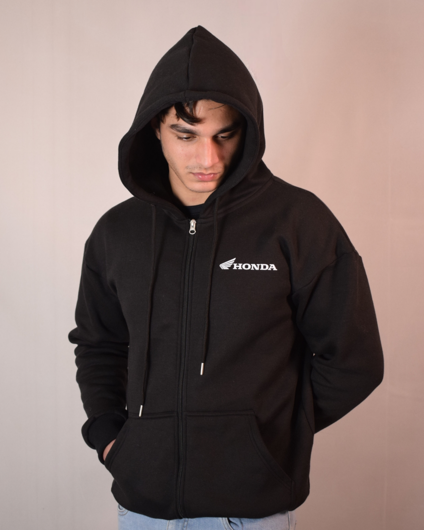 Aenigma Honda Black Zip-Up Hoodie